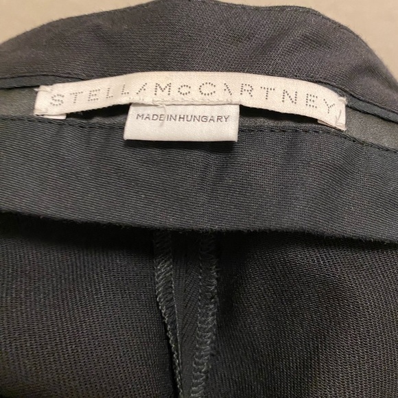 Stella McCartney Black Cropped Wool Crepe Flared Dress Pants Size 42 (US 10) - Picture 5 of 10